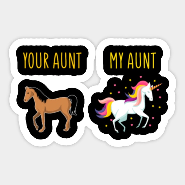 Your Aunt My Aunt Horse Sticker by Xizin Gao